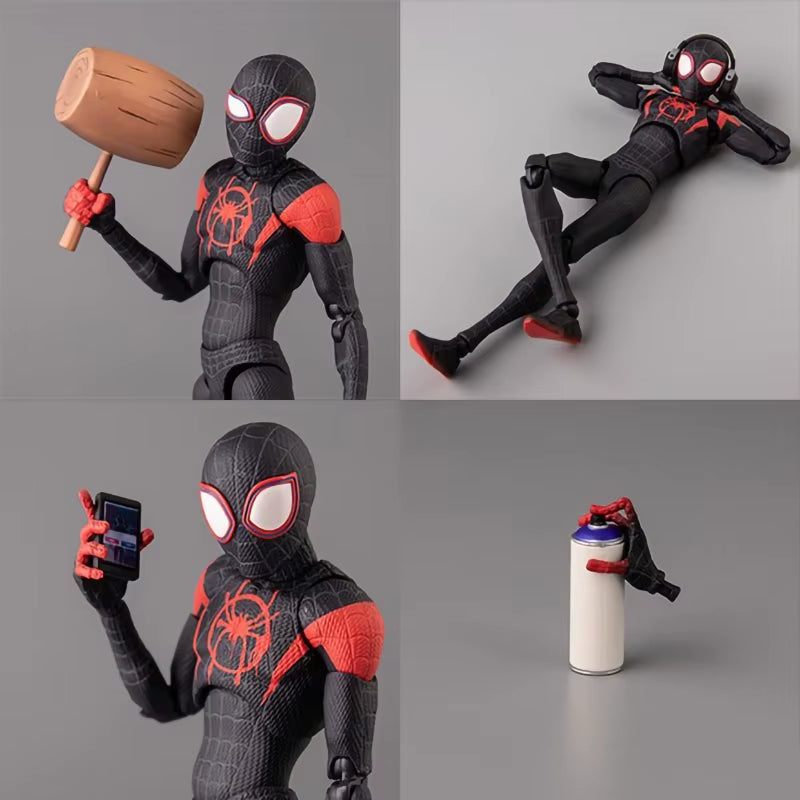 Sentinel Sv Action Spiderman Miles Morales Action Figure Model Spider-Man into the Spider Verse Peter Parker Miles Figurine Toys