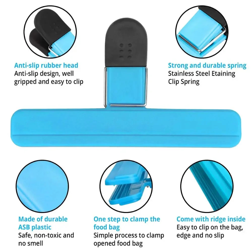 Versatile Portable Bag Clips for Food Storage - Seal & Organize Snacks Effortlessly!