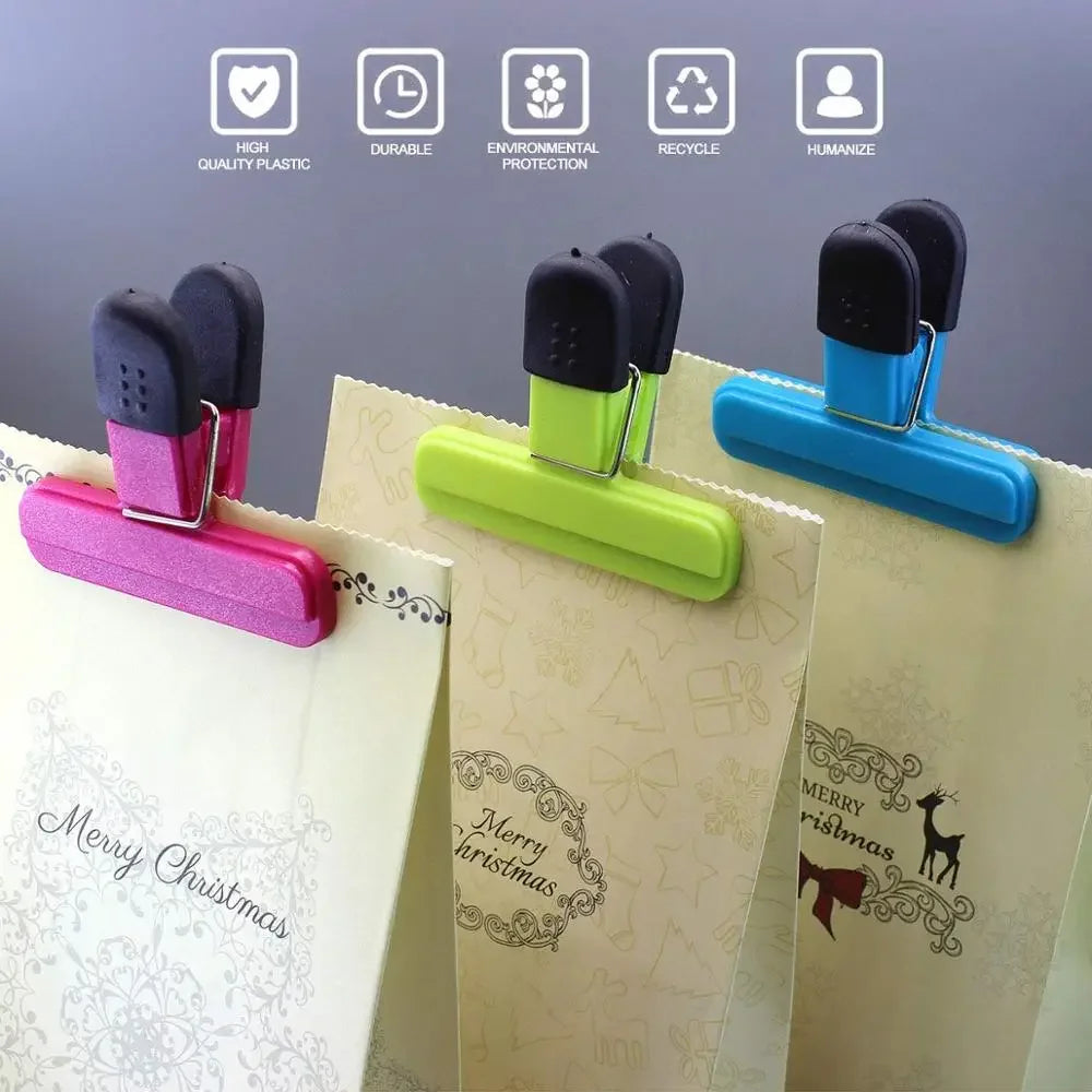 Versatile Portable Bag Clips for Food Storage - Seal & Organize Snacks Effortlessly!