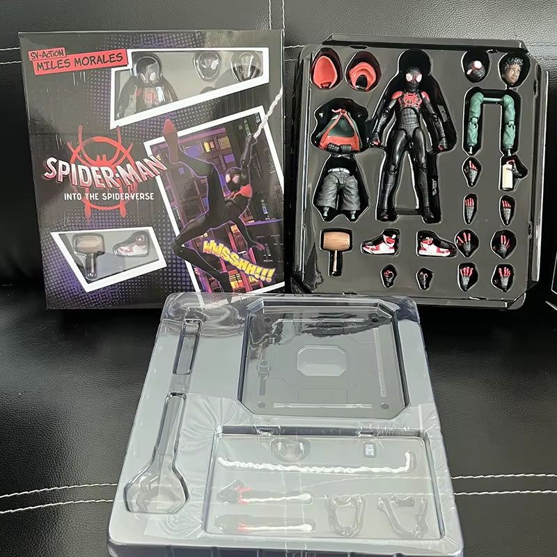 Sentinel Sv Action Spiderman Miles Morales Action Figure Model Spider-Man into the Spider Verse Peter Parker Miles Figurine Toys