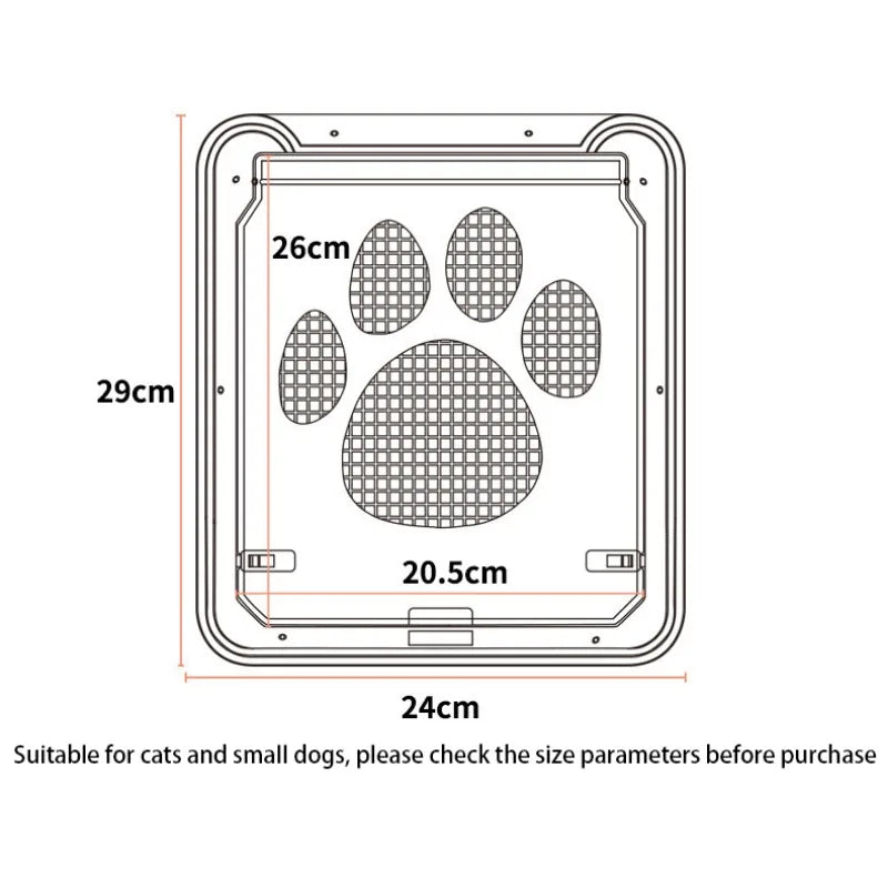 Lockable Magnetic Cat Door - Stylish & Safe Entry for Pets - Easy Install for Windows & Gardens