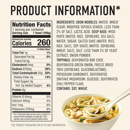 Soup Bowl, Japanese Style Miso, Non GMO, Vegan, 5.9 Oz (Pack of 6)