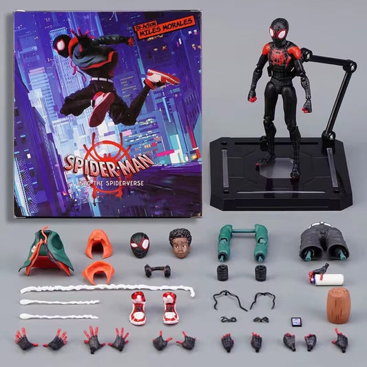 Sentinel Sv Action Spiderman Miles Morales Action Figure Model Spider-Man into the Spider Verse Peter Parker Miles Figurine Toys