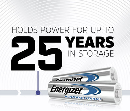 Ultimate Lithium AA Batteries (8 Pack), 1.5V Lithium Double a Batteries