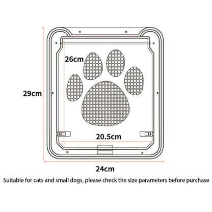 Lockable Magnetic Cat Door - Stylish & Safe Entry for Pets - Easy Install for Windows & Gardens